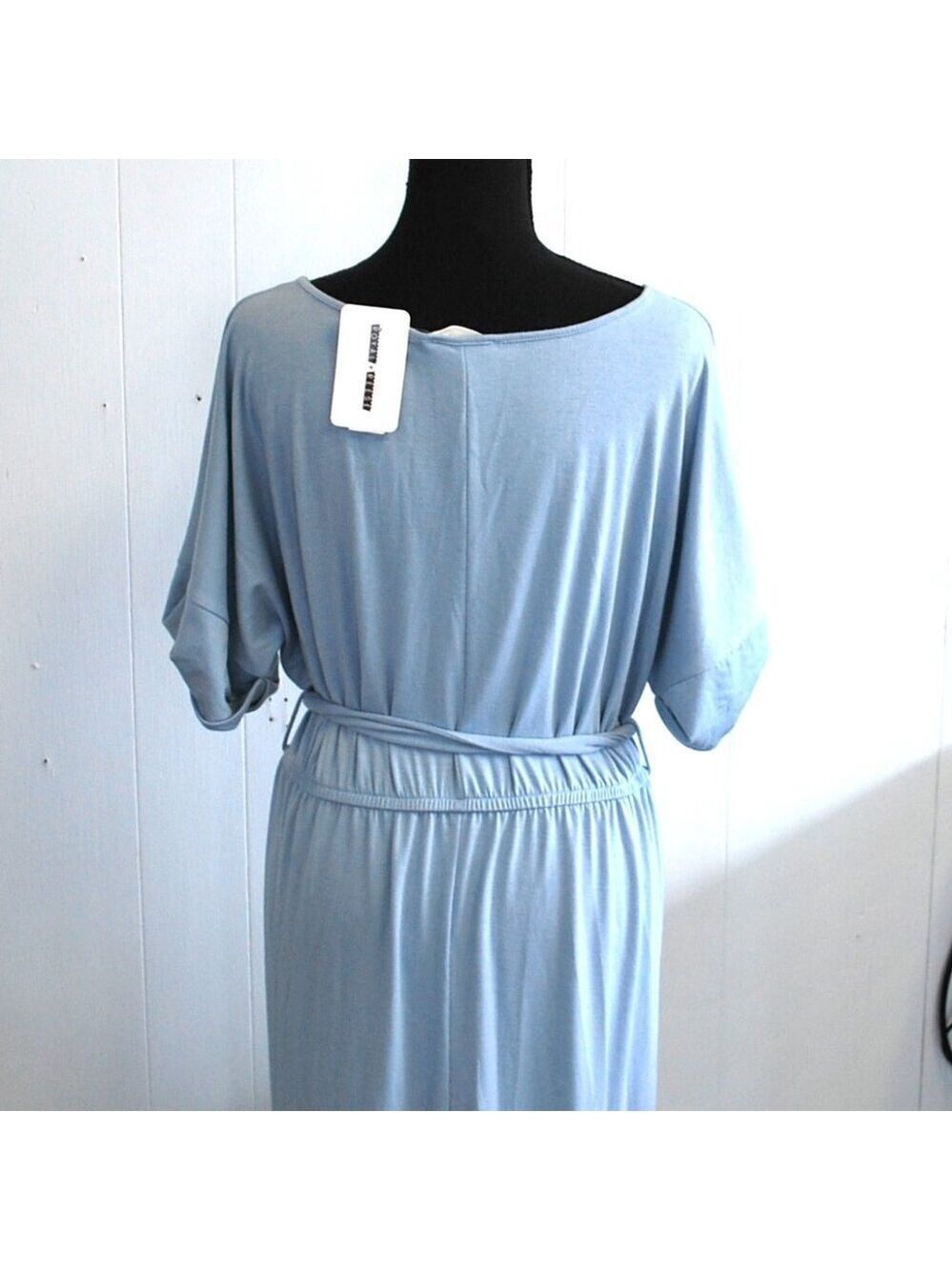 Zenana Casual Super Comfy Stretch Overlap with Tie Maxi Dress XL NWT - Picture 5 of 7